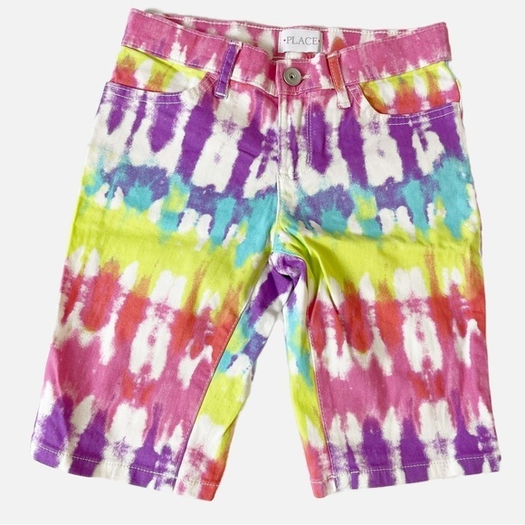 THE CHILDREN’S PLACE Girls Print Denim Skimmer Shorts - In The Pink - Size 6X/7 - Picture 2 of 9